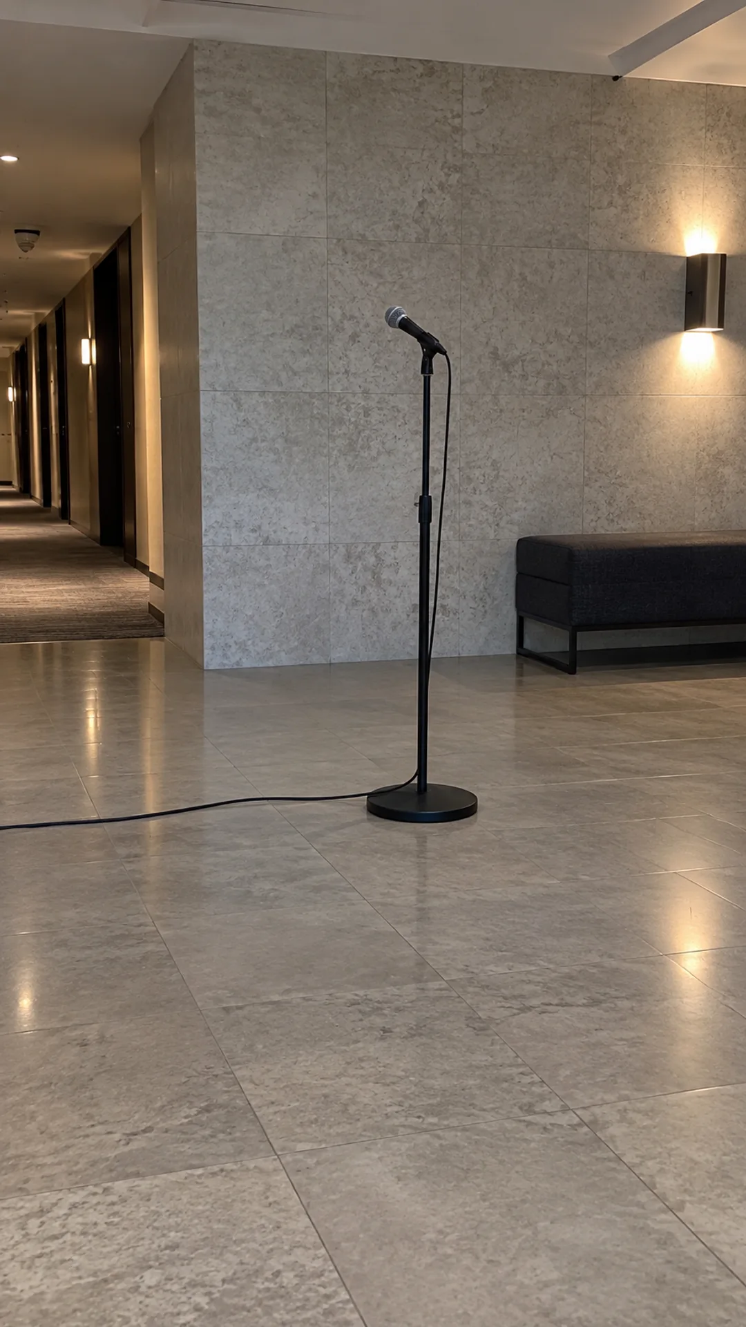 hotel lobby stage concept illustration